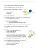 Samenvatting moleculaire microbiologie