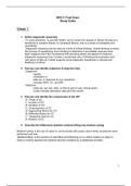 NR 511 FINAL EXAM WEEK 8 STUDY GUIDE (2019/20) – QUESTION AND ANSWERS - Already Graded A+