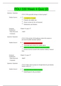 Chamberlain College of Nursing - POLI 330 : Week 4 Quiz 2019(New Guide) > All Answers Correct.