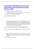 NURS 6650 MIDTERM & FINAL EXAM – QUESTIONS AND ANSWERS WALDEN STUDY GUIDE