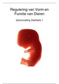 Samenvatting Regulering van Vorm en Functie Deeltentamen 1