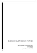 Onderzoeksmethoden in Finance - lesnotities 2019