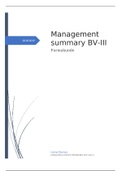 Bedrijfsvoering Farmakunde Management Summary BV-III (2019)
