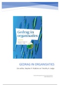 Samenvatting Gedrag in organisaties - Robbins & Judge - 12e editie