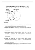 Samenvatting corporate communicatie + begrippenlijst (2018-2019)