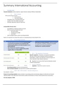 Summary International Accounting