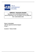 Verslag chemische kinetiek Chemie 1 VUB