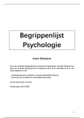 Volledige begrippenlijst Psychologie UGent: GVO   1e bachelor LO