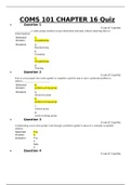 COMS 101 Quiz chapter 16 Liberty University answers complete solutions.