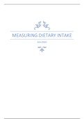 Measuring Dietary Intake HNH-29303