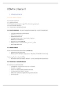 DSM-V Criteria   Comorbiditeit   Differentiaaldiagnose