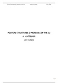Samenvatting Political Structures & Processes of the EU