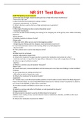 NR 511; Test bank - All Chapters Multiple Choice & True/False  Questions & Answer ( with Correct Answers Section) Latest (updated 2019/20) Chamberlain College of Nursing.