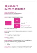 Samenvatting bijzondere overeenkomsten