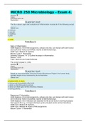 Straighterline - MICRO 250 : Microbiology Exam 4 (latest 2022/23) complete solution guide.