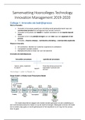 Samenvatting Hoorcolleges Technology and Innovation Management 2019-2020