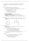 Samenvatting Taaltheorie en Taalverwerking