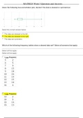 MATH 225N Week 3 Quiz (Central Tendency Q & A) (Latest): Statistical reasoning for health sciences: Chamberlain College of Nursing