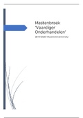 Samenvatting Mastenbroek 'Vaardiger onderhandelen' Oefenrechtbank UM I