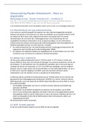 Samenvatting reader arbeidsrecht - Mens en organisatie - BDK LJ2