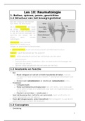 Inleiding tot de algemene ziekteleer - Les 10 Reumatologie