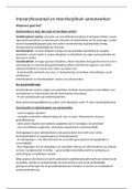 Samenvatting interprofessioneel en interdisciplinair samenwerken (boekje)