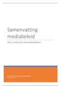 Samenvatting Mediabeleid deel 3/3: articulatie van een mediabeleid