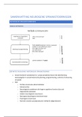 Samenvatting neurogene spraakstoornissen