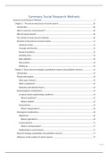 Summary Social Research Methods