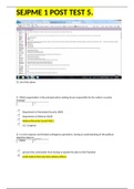 SEJPME 1&2 All PRE- TESTS AND POST-TESTS PACKAGE |  SEJPME POST TEST EXAMS (3 VERSIONS) |SEJPME PRE TEST EXAMS (3 VERSIONS) |SEJPME Modules I & II ;TEST BANKS |complete Study guide | All in one, A  Guide.
