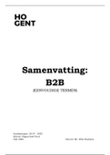 Examensamenvatting & Termen Bundel - B2B - Wim B. - HoGent