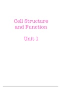 Theme 1 Cell Structure and Function