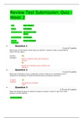 NURS 6052N Week 2 Quiz / NURS6052 Week 2 Quiz (Latest, 2022/2023) - Essentials of Evidence-Based Practice ( Verified Answers)