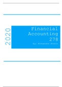 FinAcc 278 Notes - 1st semester
