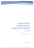 Samenvatting Internationale Monetaire Economie 2020