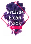 PYC3704  Psychological Research Updated Memo Pack 2011-2019 & Assignments