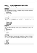 Homework 2-Measurements, reliability and validity