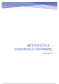 Interne Stage - Screening en Anamnese