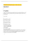 MATH 225N Final Exam 2 - Question and Answers