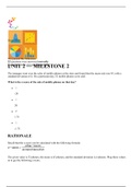 Sophia Statistics Unit 2 Milestone,Complete Solutions,Revised.