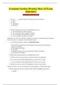 HESI A2 EXAM 2020/2021 Grammar Section (Practice Hesi A2 Exam)