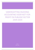 Samenvatting inleiding accounting voor not-for-profit en publieke sector 2019-2020