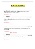 NURS 6501 Week 1, 2, 3, 4, 5, 6, 7, 8, 9, 10, 11 Quiz (2 VERSIONS of Each Quiz), NURS 6501 FINAL EXAM (3 Versions, 2020),  NURS 6501 MIDTERM EXAM (3 Versions, 2020) & NURS 6501 FINAL TEST BANK : Advanced Pathophysiology (Latest, 100% Correct)