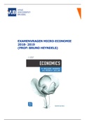 EXAMENVRAGEN Inleiding tot de micro-economie 2018-2020 (Prof: Bruno Heyndels)