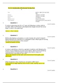 NUR211 Exam 1 ( 50 Q/A) / NUR 211 Exam 1 (Latest, 2020): Fundamentals of Professional Nursing: Rasmussen College | 100 % Verified Answers, Graded A