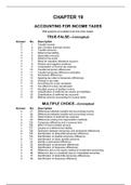 Test Bank Chapter 19 Accounting for Income Taxes.