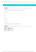 ECON 102 Midterm Exam 2, Part 1 Questions & Answers