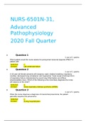 NURS-6501N-31, Advanced Pathophysiology 2020 Fall Quarter