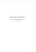 Samenvatting Leerstoornissen en orthodidactiek