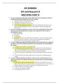 ATI med-surg part A (90 Questions all 100% Verified)/ATI med surg part B (90 Questions All 100% Verified)/ATI NURSING vati fundamental remediation [100%- DONE]/ATI NURSING Mental health A [Acing Guaranteed]/ATI NURSING ATI Pediatric Practice B Completed w